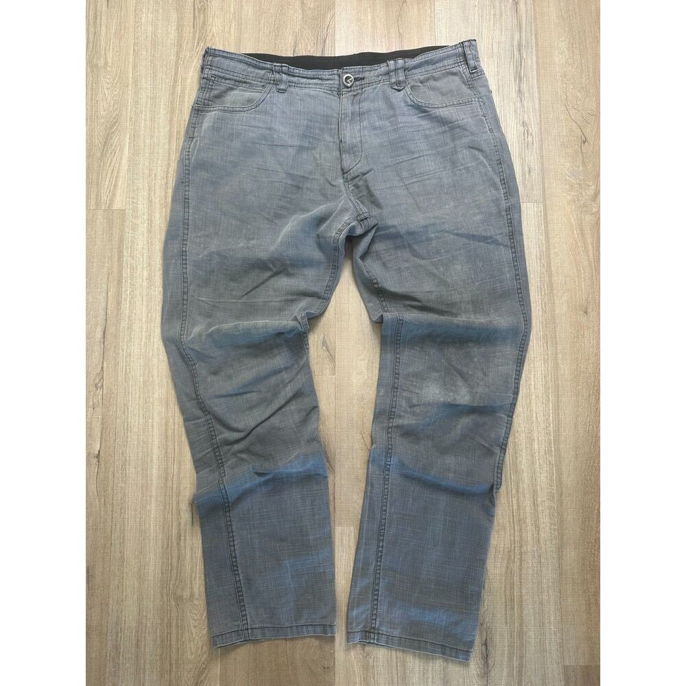 Armani Exchange Men's 36 Relaxed Straight Leg Gray Distressed Lightweight Pants